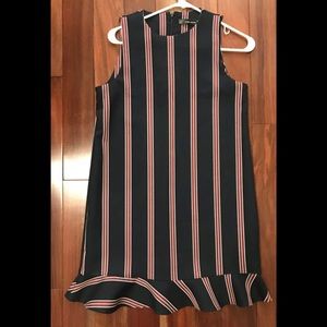 Zara ruffle hem mini dress NWoT S